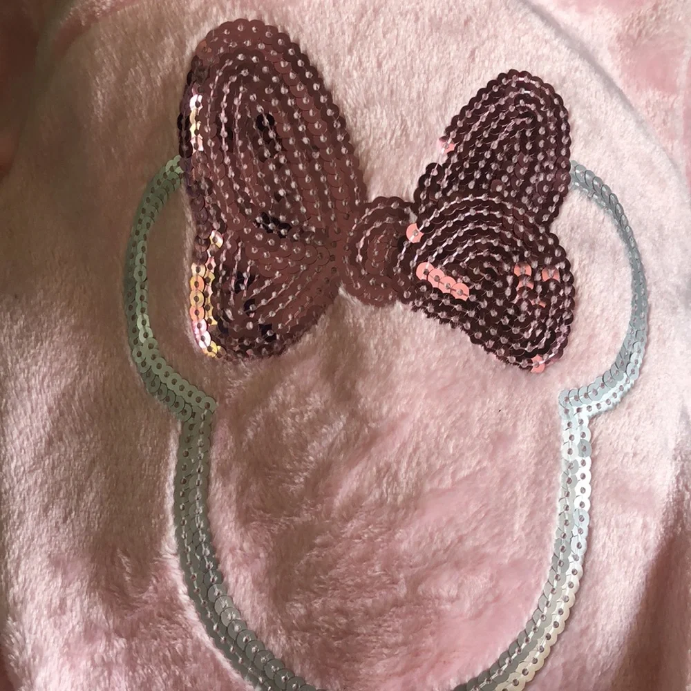 NWT Disney “Minnie” Pink Plush “Fur” Sequin Top - Picture 5 of 5
